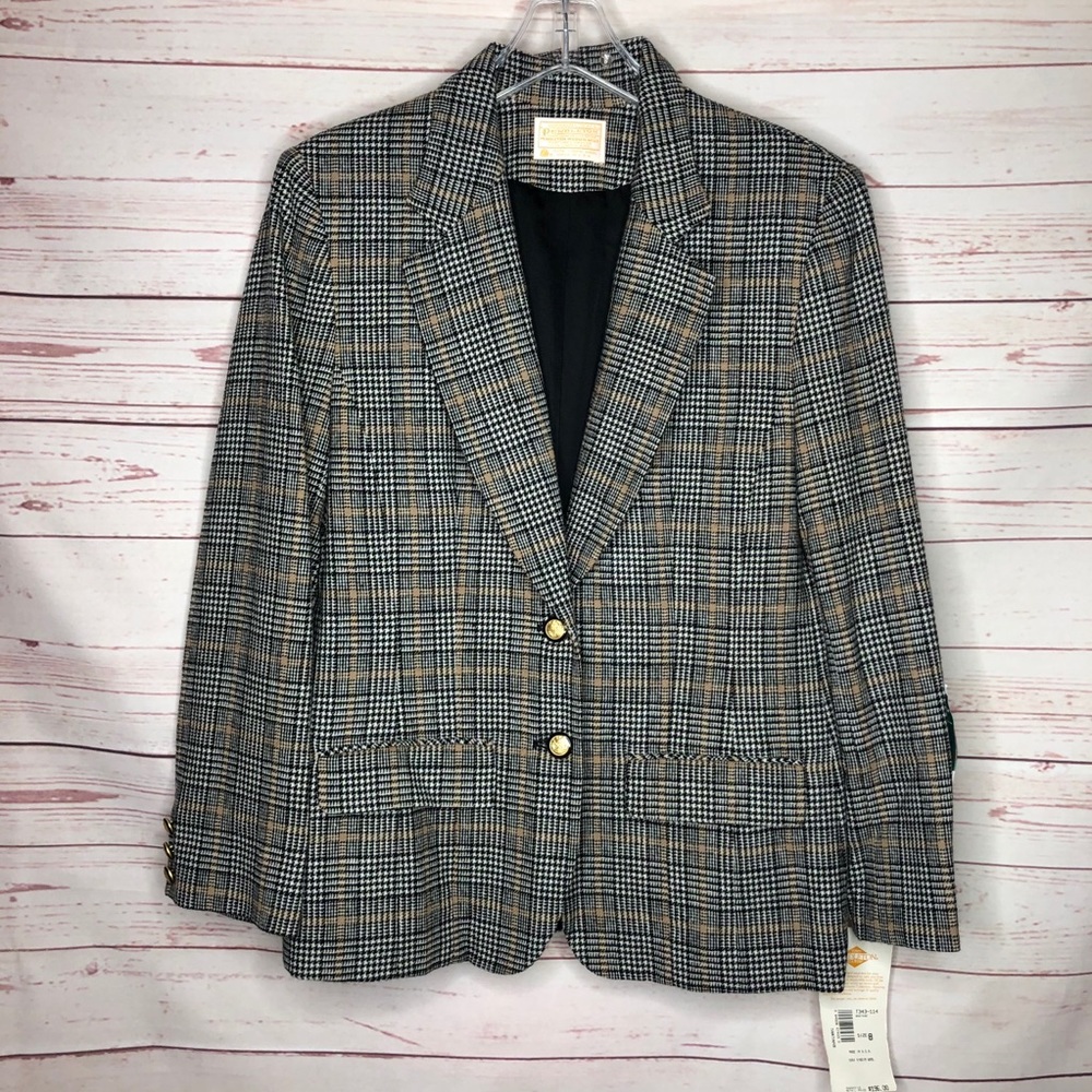 Pendleton Size 8 Tartan Wool Blazer Jacket Plaid